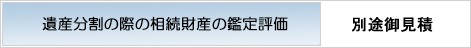 遺産分割の際の相続財産の鑑定評価